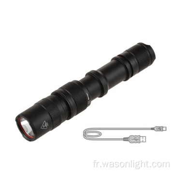 Nouvelle Arrivée Tactique Ultra Bright Portable Edoring Gear 18650 Batterie USB Torche à LED rechargeable pour le camping Randonnée d&#39;urgence